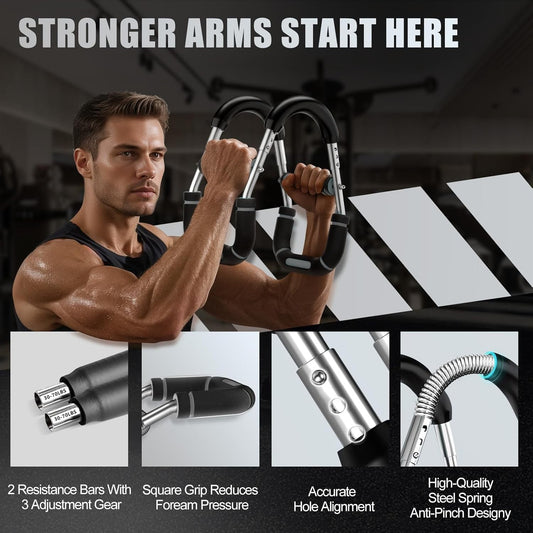 2025 Pro Twister Arm Trainer, 40-100Lb Adjustable Power Twister Fitness Bar