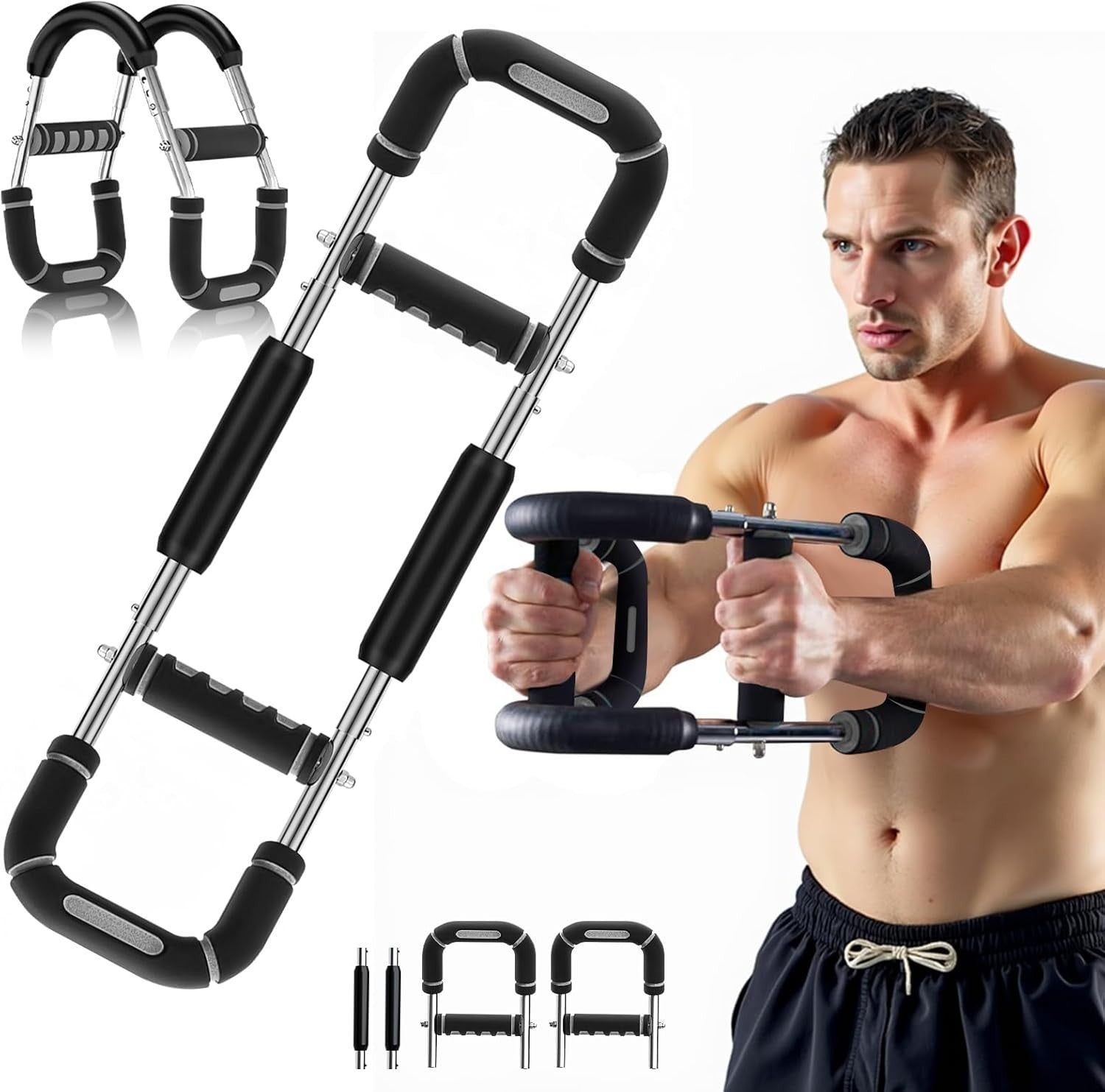 2025 Pro Twister Arm Trainer, 40-100Lb Adjustable Power Twister Fitness Bar