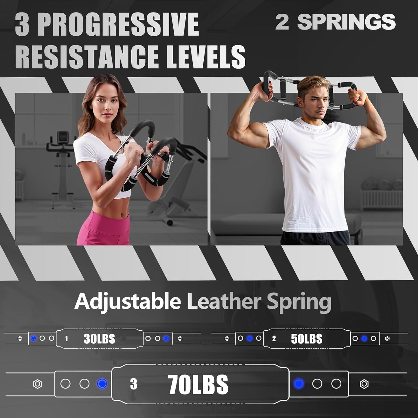 2025 Pro Twister Arm Trainer, 40-100Lb Adjustable Power Twister Fitness Bar